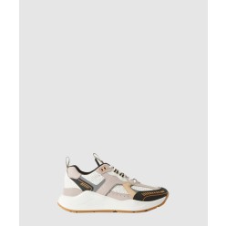 로고 엠보싱 레더 나일론 스니커즈 80657371