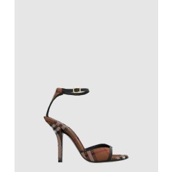 빈티지 체크 샌들 힐 80655071