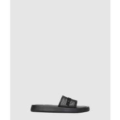 엠브로이드 로고 메쉬 앤 래더 슬라이드 80392501