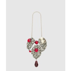 메탈 소재의 크리스탈 하트 네크리 806498