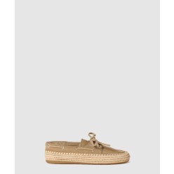 스웨이드 및 라피아 보트 슈즈 5D378E