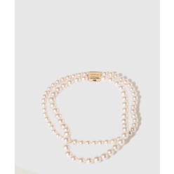 메탈 및 진주 넥클리스 5IC166