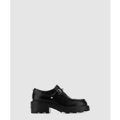 락스터드 스트랩 레더 로퍼