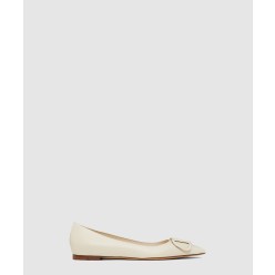 브이로고 시그니처 카프스킨 발레 플랫 슈즈 VW2S0T