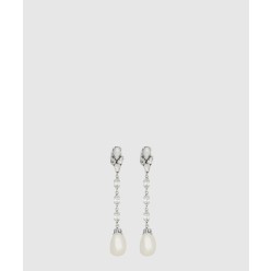 메탈 소재의 펄 드롭 이어링 806277