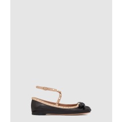 나파 가죽 락스터드 발레리나 4W2S0H