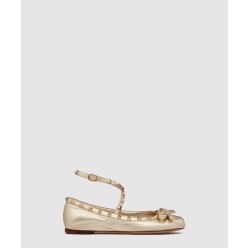 락스터드 라미네이트 나파 가죽 발레리나 4W2S0H