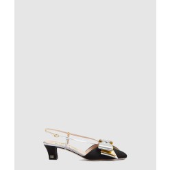 보와우 무아레 패브릭 슬링백 펌프스 6W2S0L