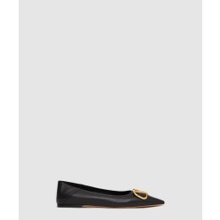 브이로고 시그니처 카프스킨 발레 플랫 5W2S0B