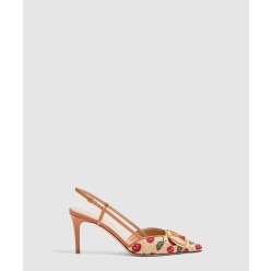 브이로고 시그니처 체리픽 패턴 슬링백 펌프스 WS0R01