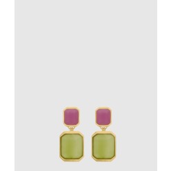 앤티크 오버 글라스 크리스털  스퀘어 이어링 737929