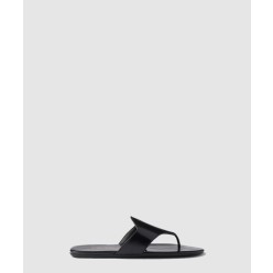 브러시드 레더 통 샌들 1Y057O