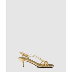 굽이 있는 가죽 샌들 1X504N