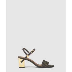 FF 자카드 미디엄 힐 샌들 8X8663