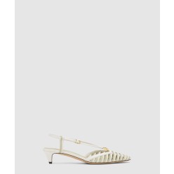 가죽 로우힐 슬링백 샌들 8J8703