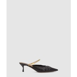 가죽 미디엄 힐 뮬 8R8519