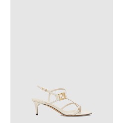 가죽 미디엄 힐 샌들 8X8537