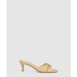 코튼 섬유 미디엄 힐 샌들 8R8538