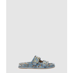 모브 핑크 FF 자카드 벨벳 슬라이드 8X8326