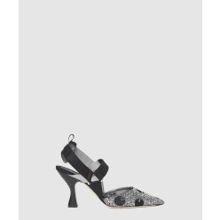 콜리브리 매쉬 라인스톤 하이힐 슬링백 8J8585