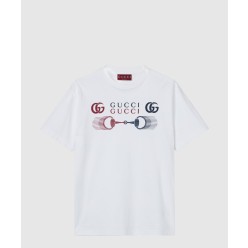 프린트 코튼 저지 티셔츠