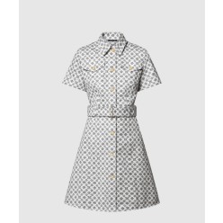 블러리 모노그램 셔츠 드레스