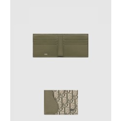 반지갑 새들 2단 지갑 오블리크 자카드 2ADBH