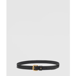 브이로고 시그니처 반짝이 송아지 가죽 벨트