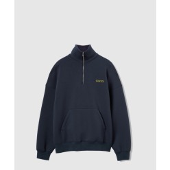 패치 저지 하프 지퍼 재킷