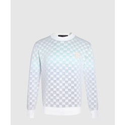 다미에 그라디언트 자카드 풀오버