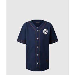 니티드 쇼트 슬리브드 베이스볼 셔츠