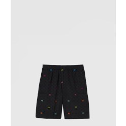 GG 코튼 체크무늬 반바지