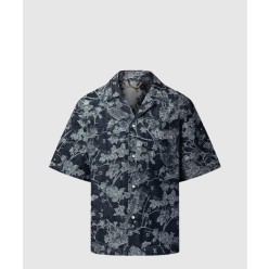 쇼트 슬리브드 데님 셔츠