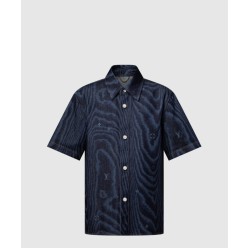 쇼트 슬리브드 데님 셔츠