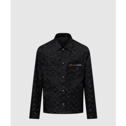 모노그램 무아레 자카드 실크 오버셔츠