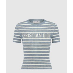 Dioriviera 크롭 반소매 스웨터