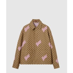 자수 캔버스 리넨 블렌드 재킷