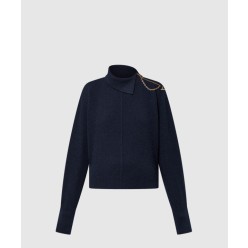 트위스트 칼라 니트 풀오버