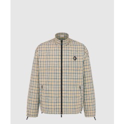 CD Diamond 자수 지퍼 셔츠