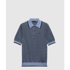 스트라이프 코튼 폴로 셔츠