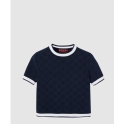 GG 파인 코튼 자카드 탑