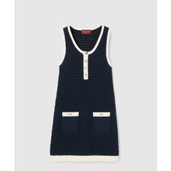 파인 코튼 크로셰 드레스