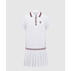 Vibe 플리츠 쇼트 폴로 드레스