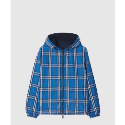 리버시블 체크 후드 재킷