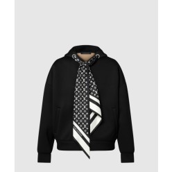 모노그램 스카프 집업 후디