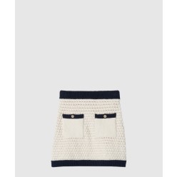 고운 면 코바늘 뜨개질 스커트