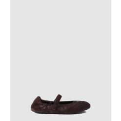 컬랩스 리나일론 앤 스웨이드 발레리나 1F215O