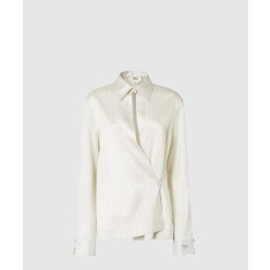 줄무늬 실크 셔츠