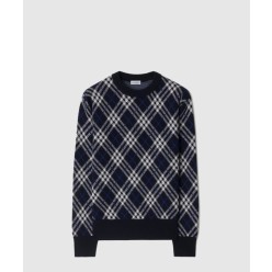 체크 울 블렌드 스웨터