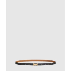 밀론 H 버클 양면 가죽 밴드